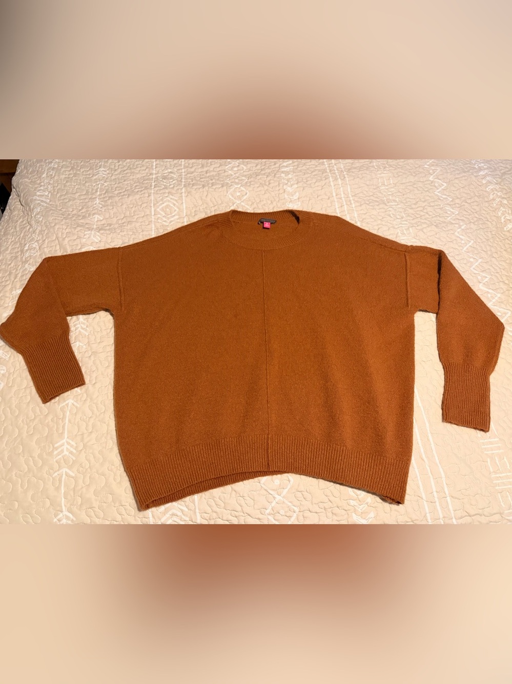 Men's Crewneck Sweater in Rust Brown